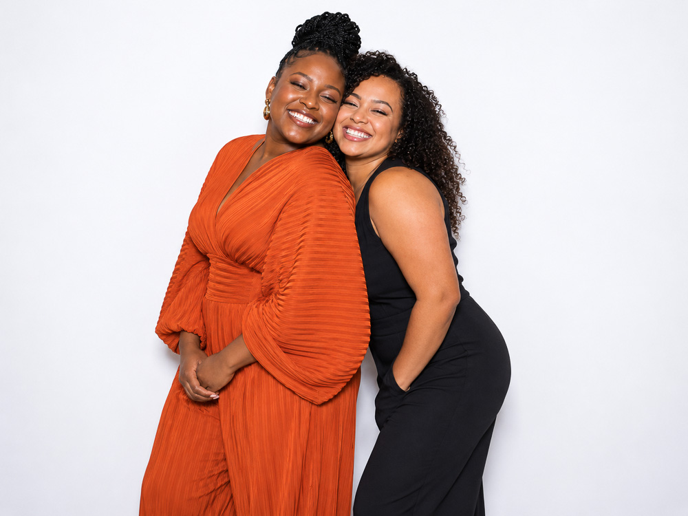 Guests at an okbooth photo booth event