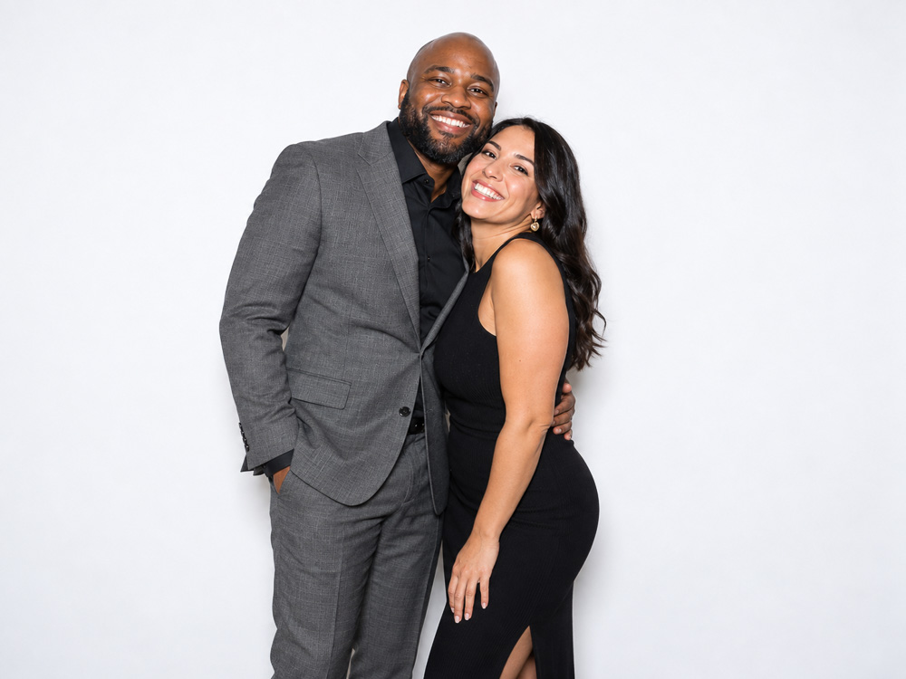 Guests at an okbooth photo booth event