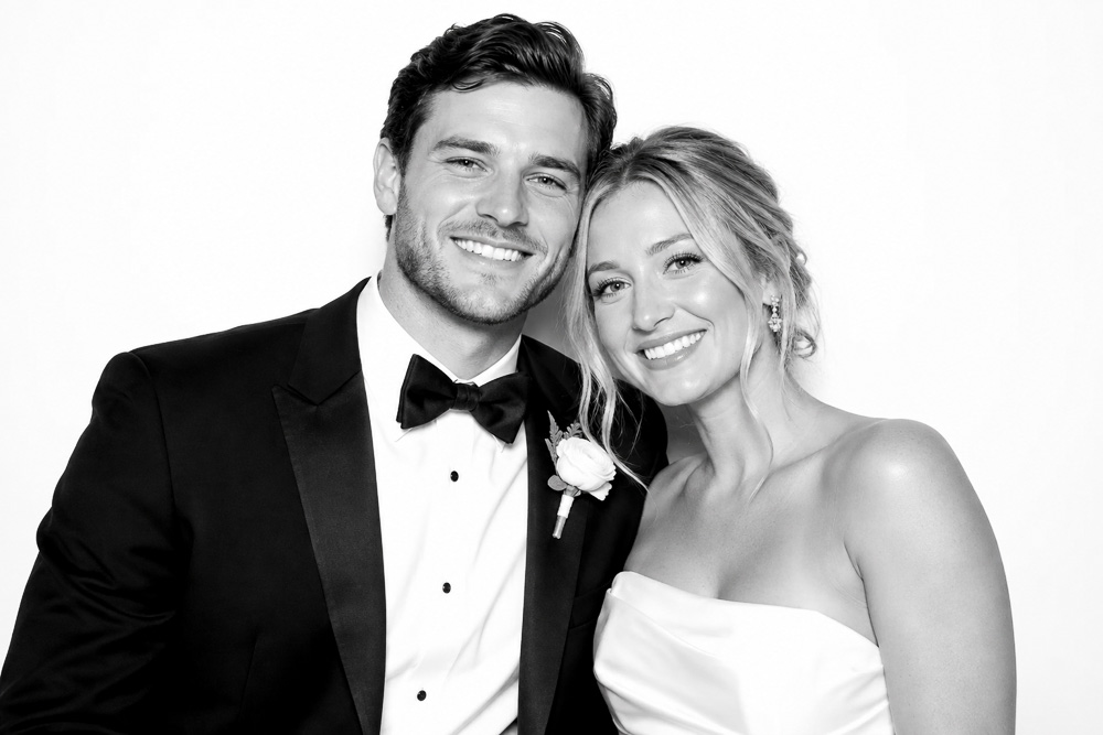 Guests at an okbooth photo booth event