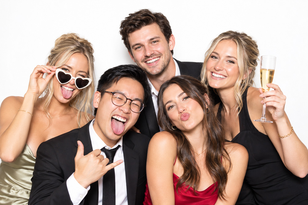 Guests at an okbooth photo booth event